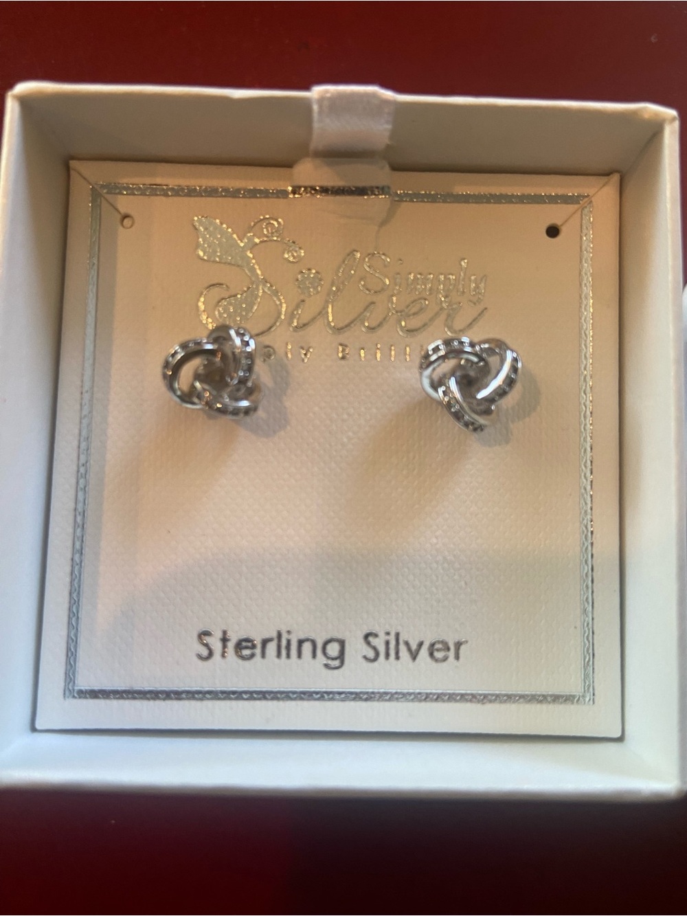 Silver pierced earrings